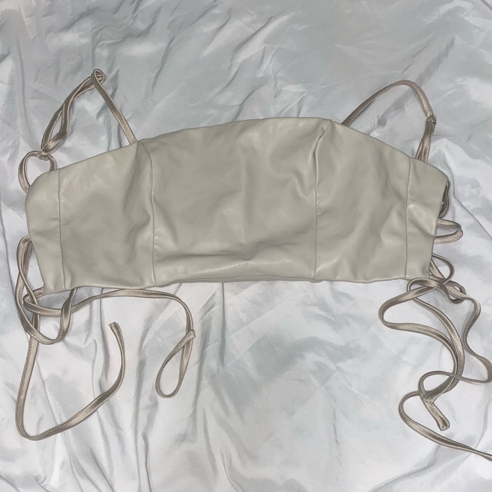 Garage, crop top beige, xs.